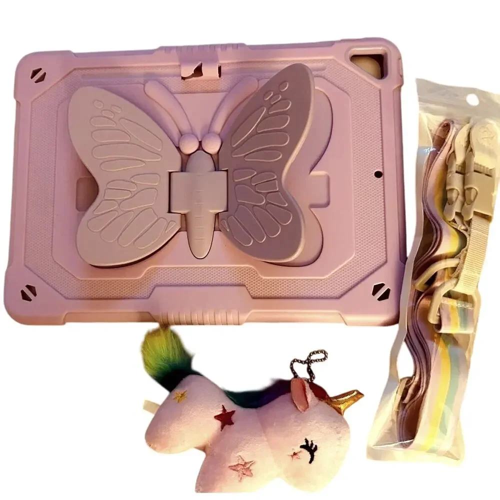 Pink Butterfly iPad Case w/ Strap & Kickstand iPad Air 3 10.5, 2019 2020 2021